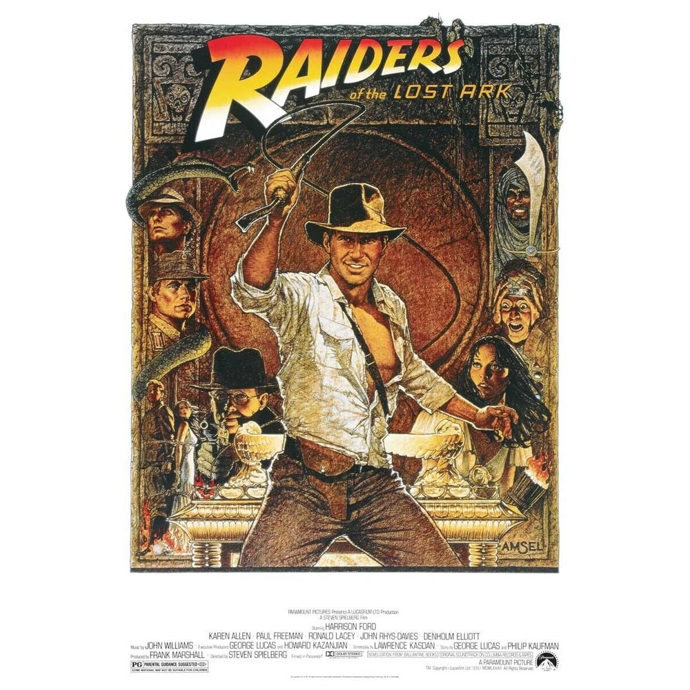 Raiders Of The Lost Arc Harrison Ford Movie Poster 24" x 36" Art:Art Posters Style Your Walls